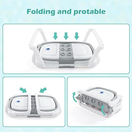 BAÑERA PLEGABLE INTELIGENTE CON COJÍN - BEBÉ - Mi tienda