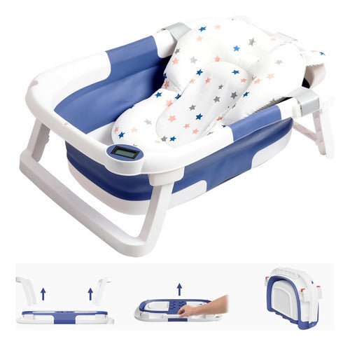 BAÑERA PLEGABLE INTELIGENTE CON COJÍN - BEBÉ - Mi tienda