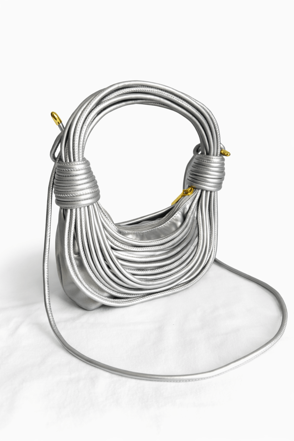 BOLSO BANDOLERA METALLIC HALF MOON - DAMA - Mi tienda