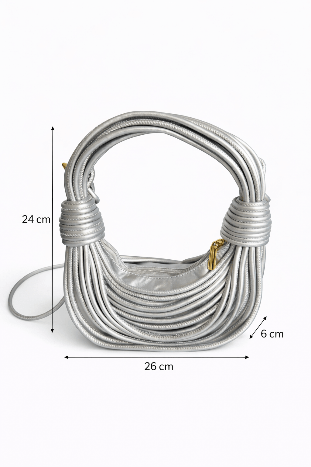 BOLSO BANDOLERA METALLIC HALF MOON - DAMA - Mi tienda