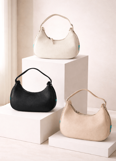 BOLSO MEDIA LUNA CON CORREA - DAMA - Mi tienda