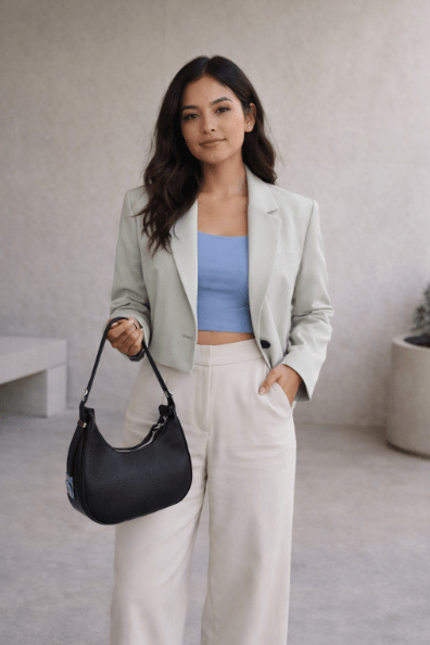 BOLSO MEDIA LUNA CON CORREA - DAMA - Mi tienda