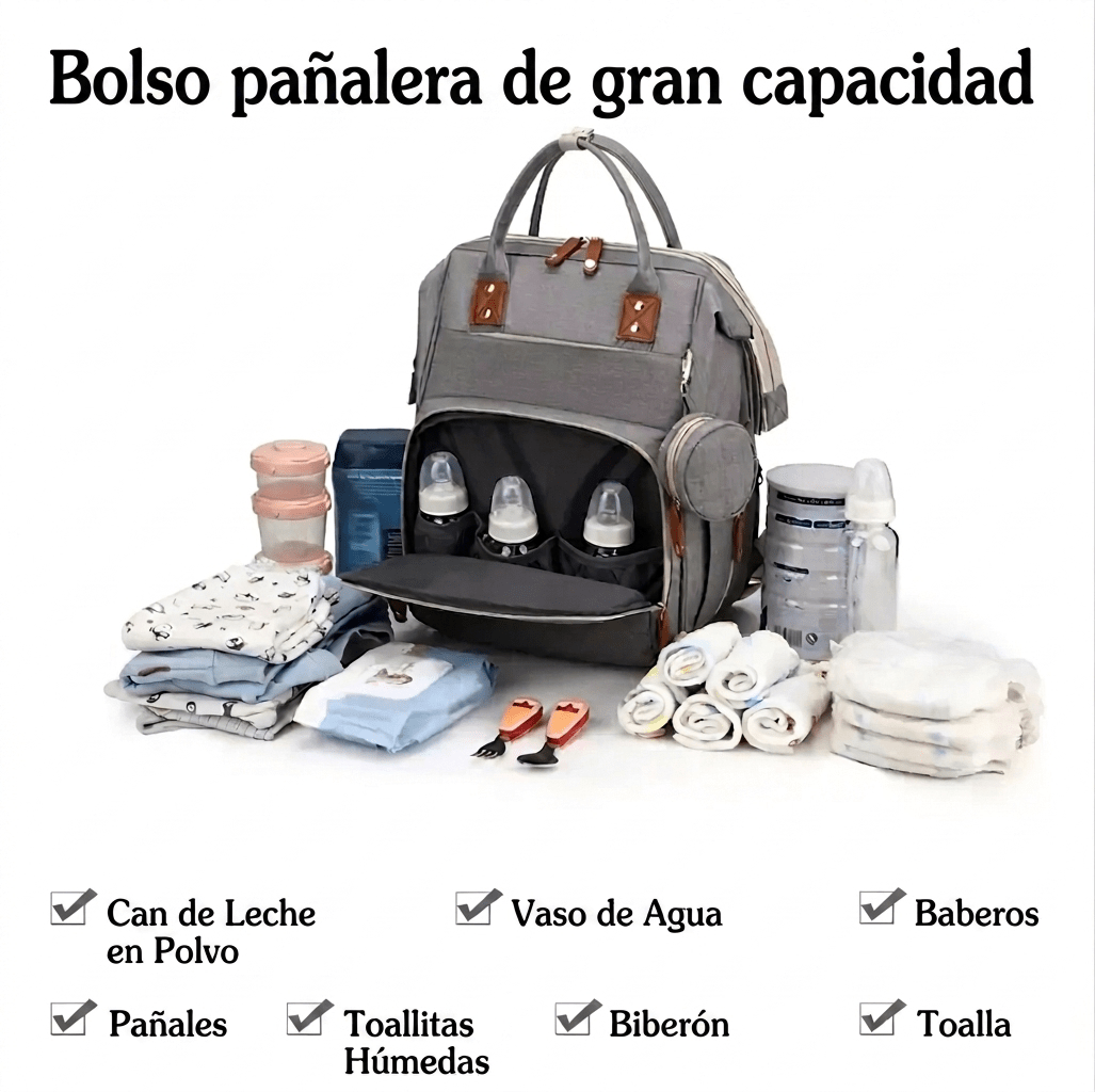 BOLSO PAÑALERA CUNA COLCHÓN - PORTATIL BEBÉ - Mi tienda