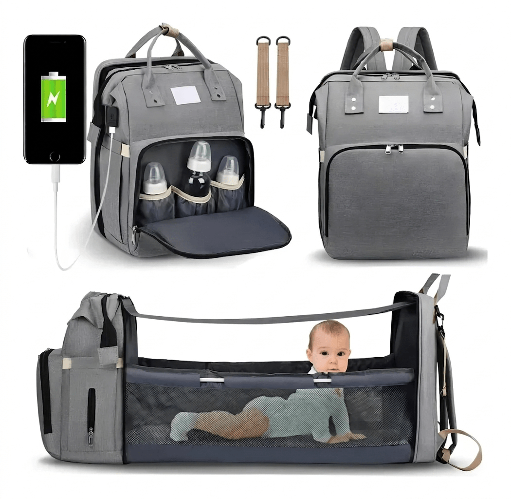 BOLSO PAÑALERA CUNA COLCHÓN - PORTATIL BEBÉ - Mi tienda