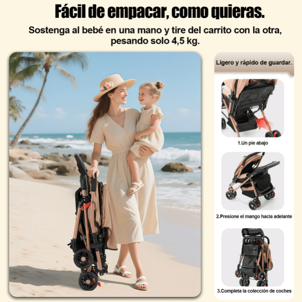 COCHE MOISÉS - ACCESORIOS REVERSIBLE - BEBÉS - Mi tienda