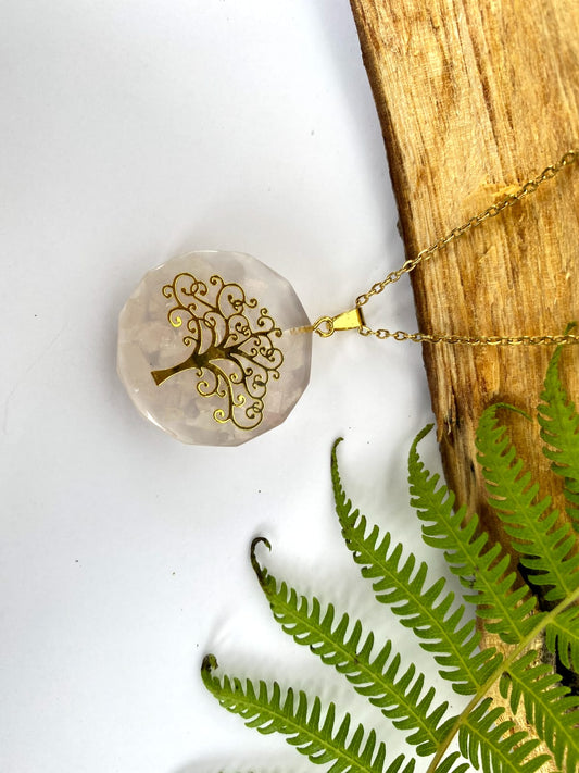 ORGONITA ÁRBOL DE LA VIDA CON CUARZOS - Mi tienda