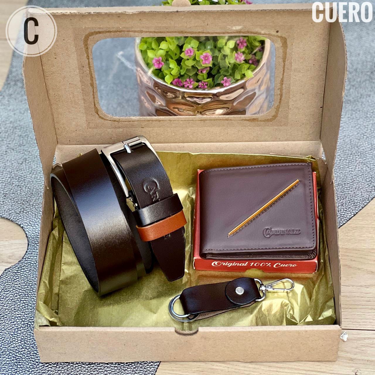 SET CORREA DEPORTIVA - BILLETERA - LLAVERO PARA CABALLERO - Mi tienda
