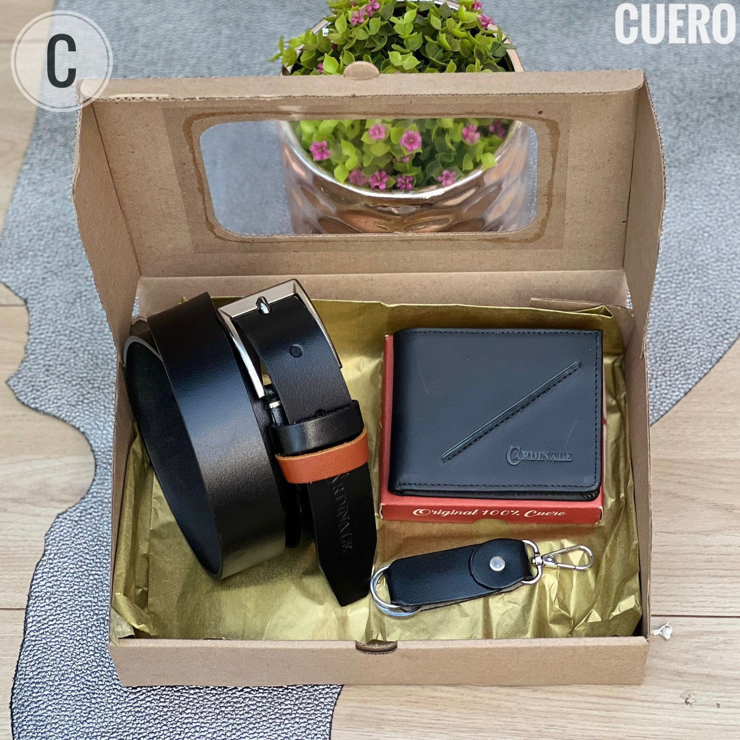 SET CORREA DEPORTIVA - BILLETERA - LLAVERO PARA CABALLERO - Mi tienda