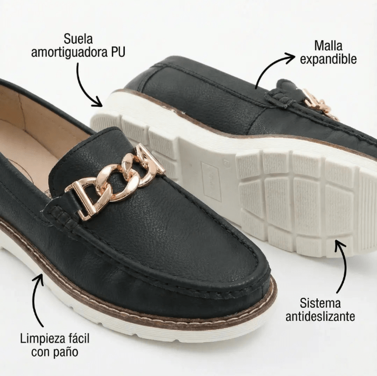 ZAPATO BOLICHERO CON CADENA - ELEGANTE - DAMA - Mi tienda
